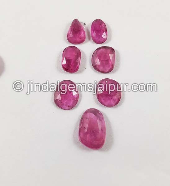 Rubellite Rose Cut Slices